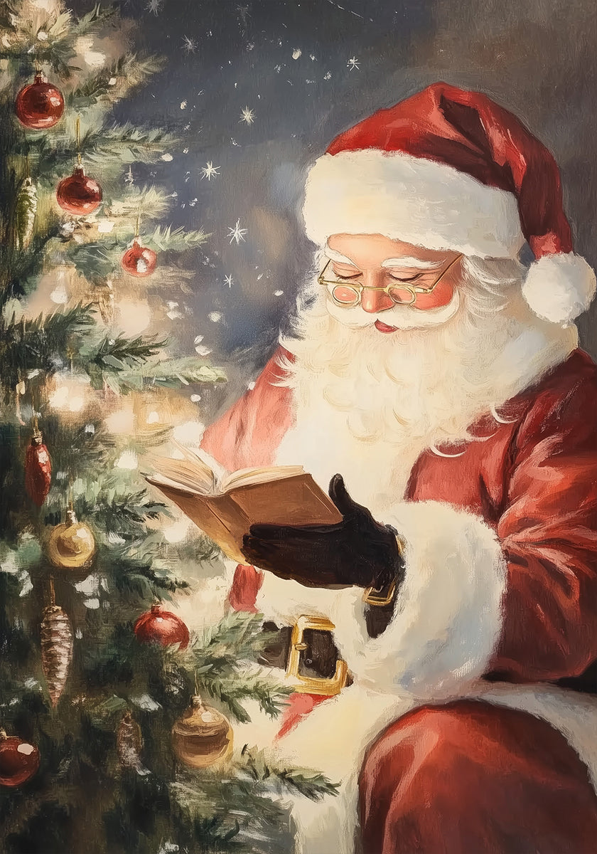 Santa Reading II Plakat