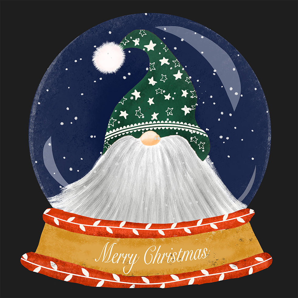 Christmas Santa Gnome Snow Globe - Merry Christmas Plakat