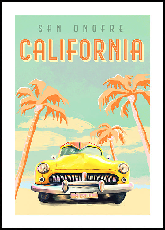 California Surf Poster Plakat