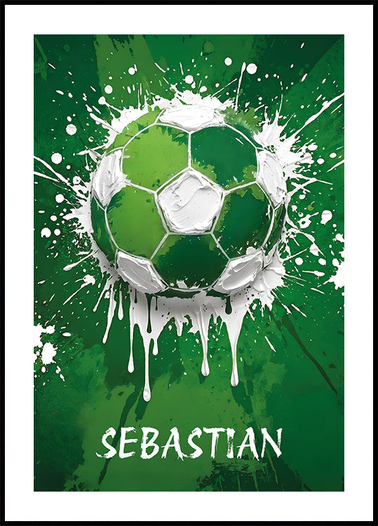Graffiti Football Personal Name Plakat