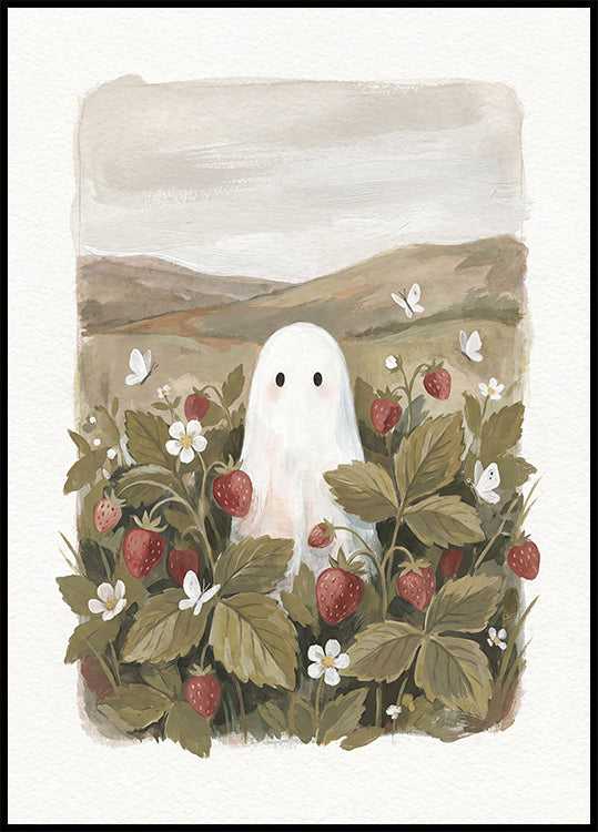 Ghost and Strawberries Plakat