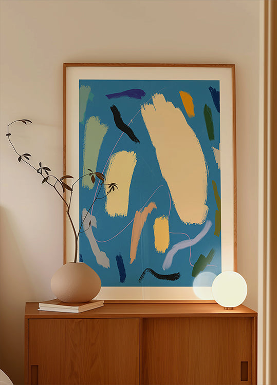 Bold Color Brushstrokes Plakat