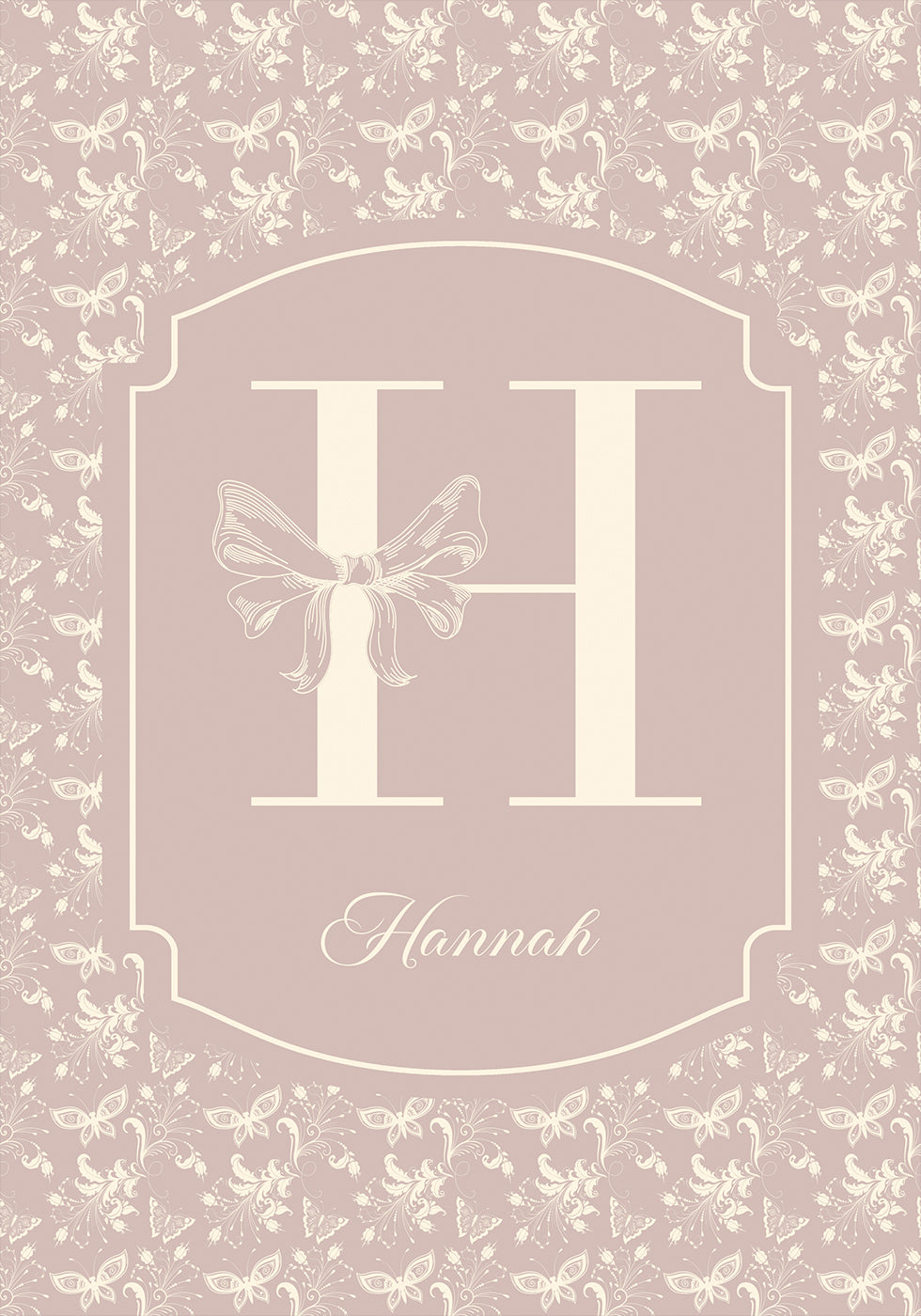 Elegant Baby Name Personal Pink Plakat