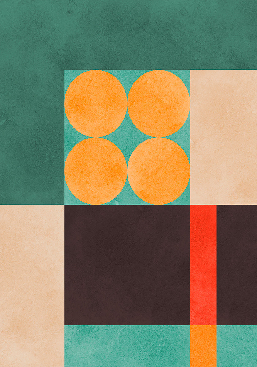 Colorful geometric composition 6 Plakat