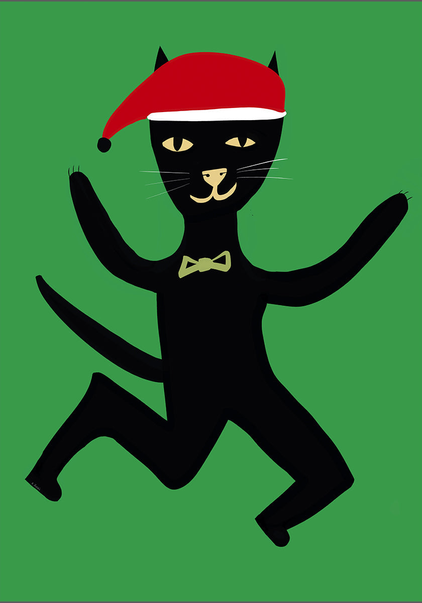 Xmas cat Plakat