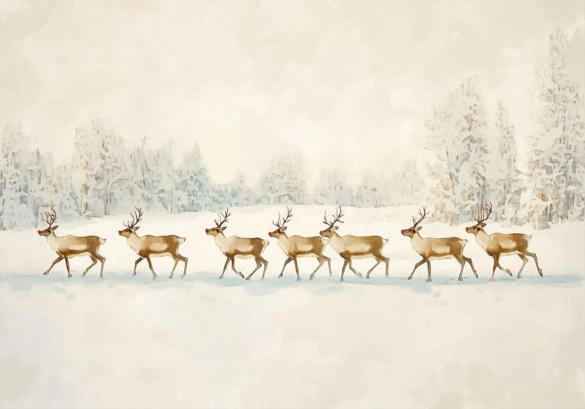 Winter Wonderland: Reindeer Procession Plakat