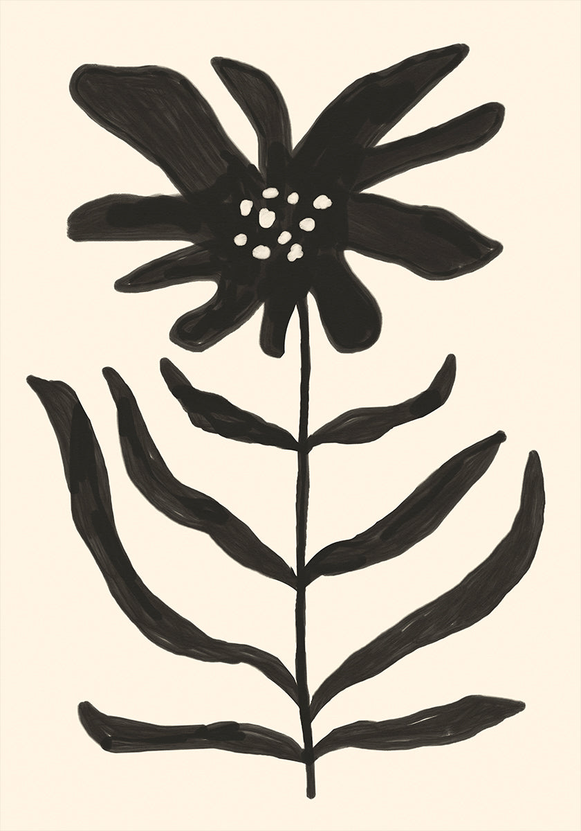 Monochrome Blossom Plakat