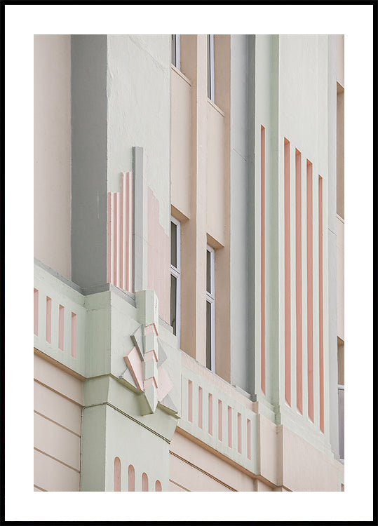 Pastel Facade Geometry Plakat