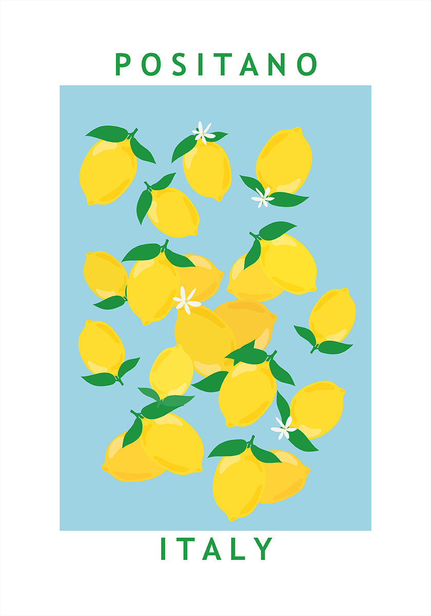Lemons Flower Market Plakat