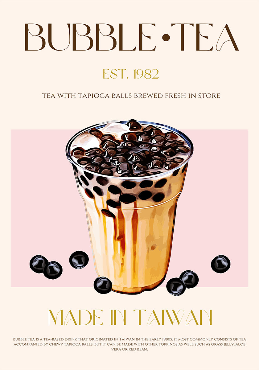 Taiwanese Bubble Tea Plakat