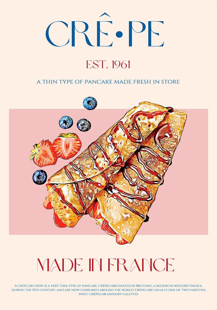 French Crepe Delight Plakat