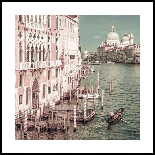 VENICE Canal Grande with Santa Maria della Salute | urban vintage style Plakat