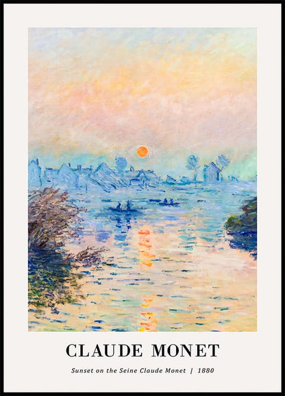 Sunset on the Seine Poster by Claude Monet Plakat