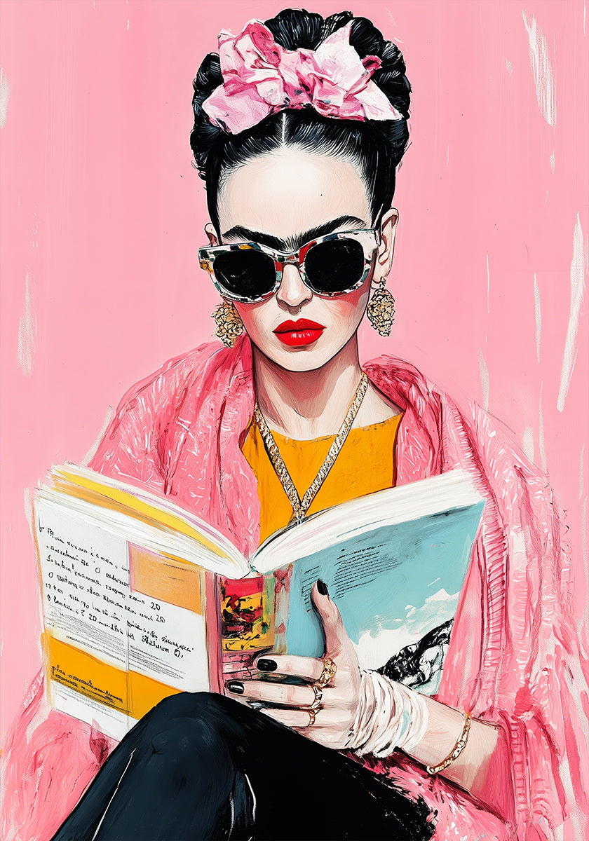 Frida Reading Book Plakat