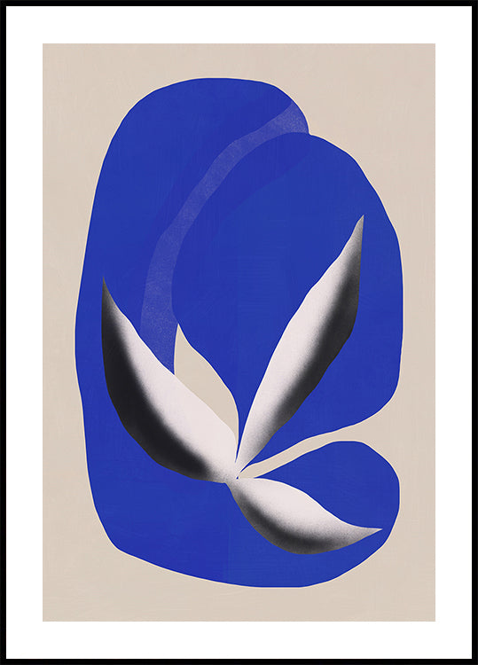 Liquid cobalt blue abstraction 02 Plakat