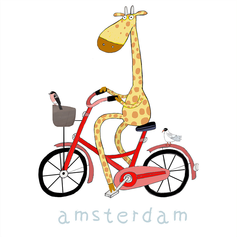 Giraffe on Wheels Plakat