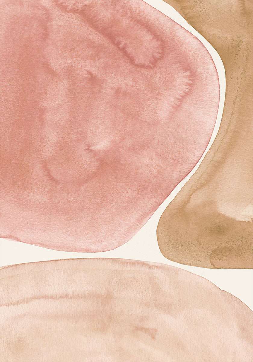 Organic Shapes in Earthy Tones Plakat