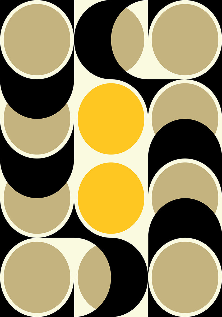 Retro Circles Dance Plakat