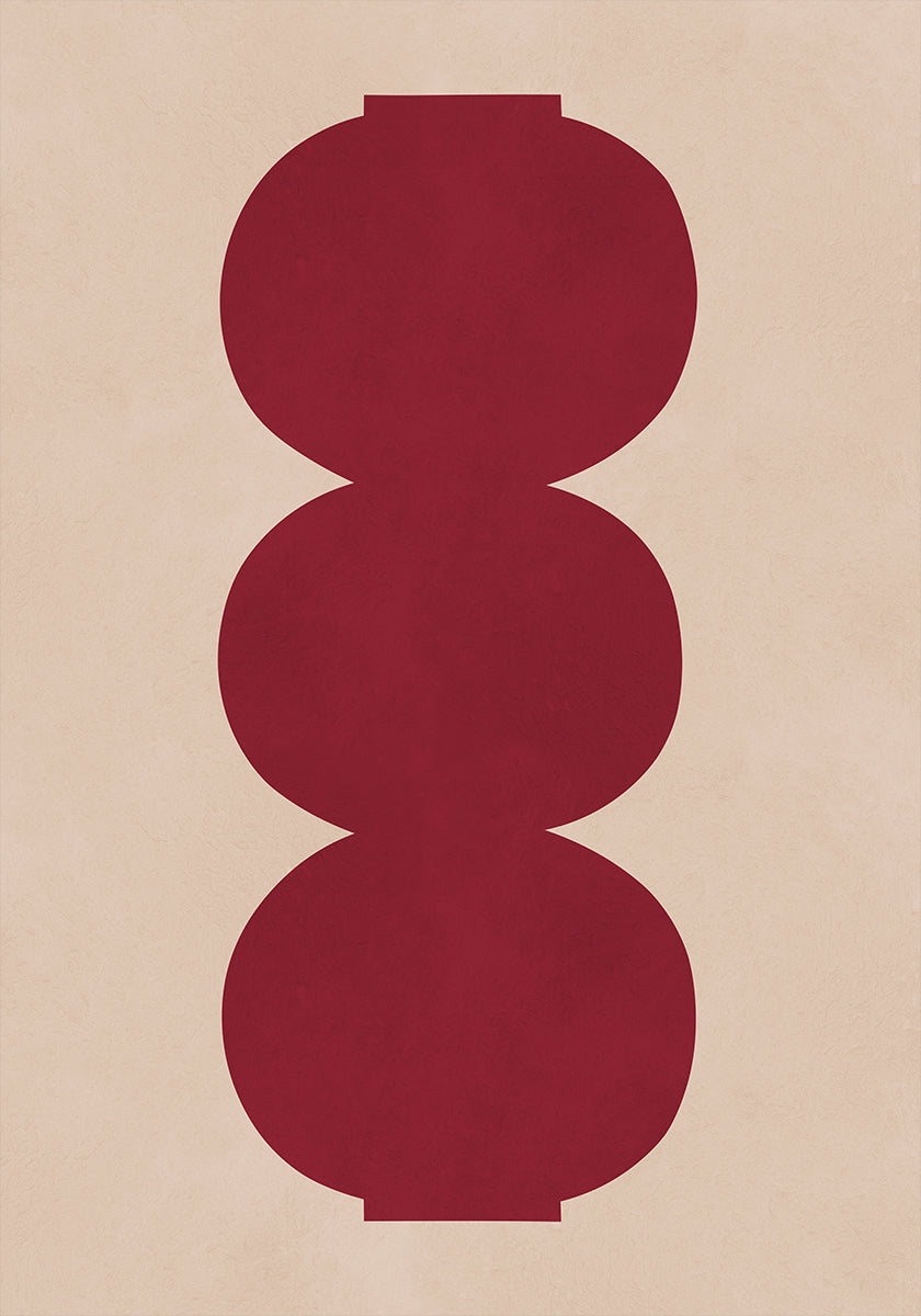 Crimson symmetrical Shapes Plakat