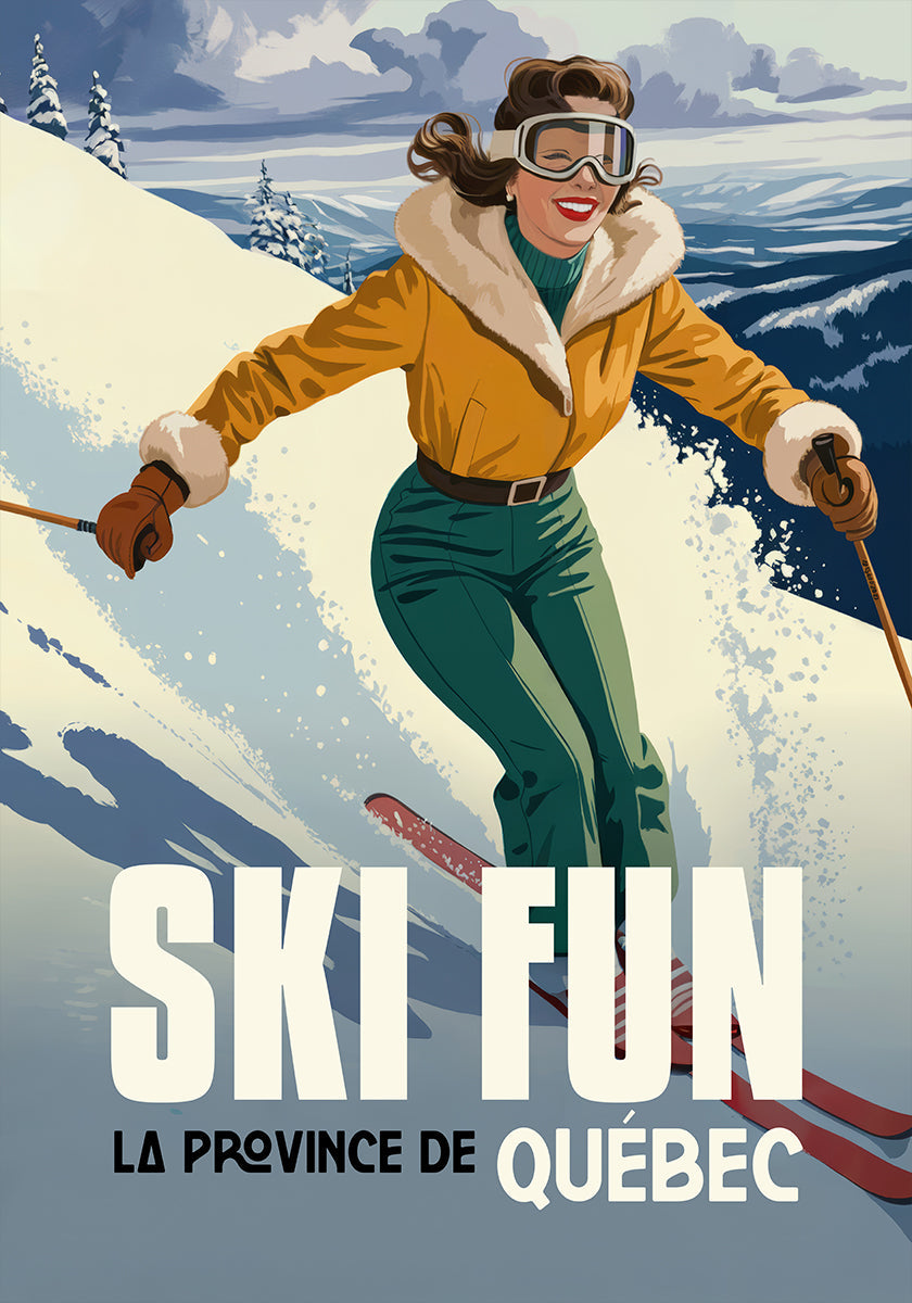 Ski Fun Quebec Plakat
