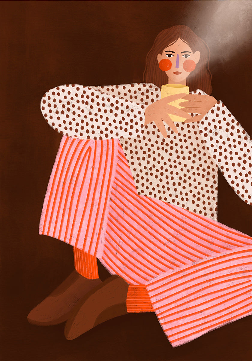 Woman With the Cup of Tea Plakat