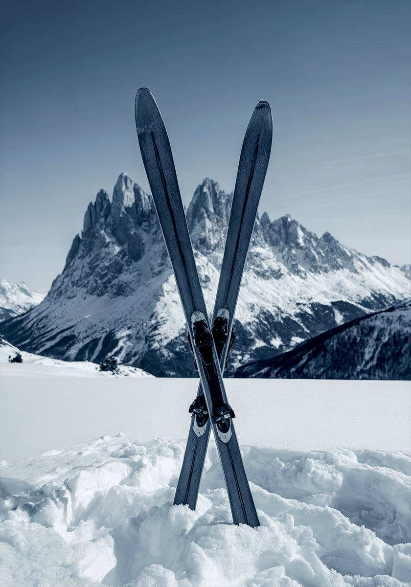 Crossed Skis Plakat