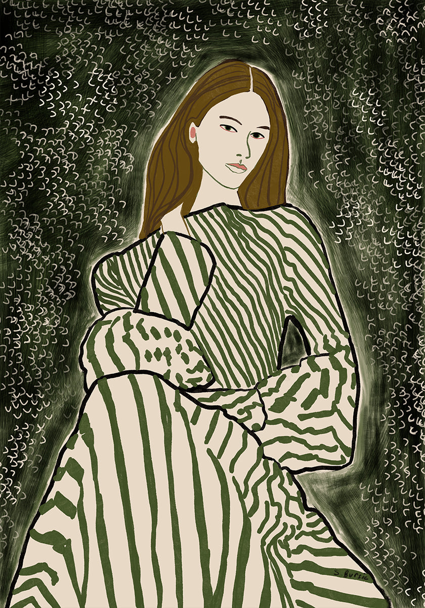 Woman SITTING Plakat