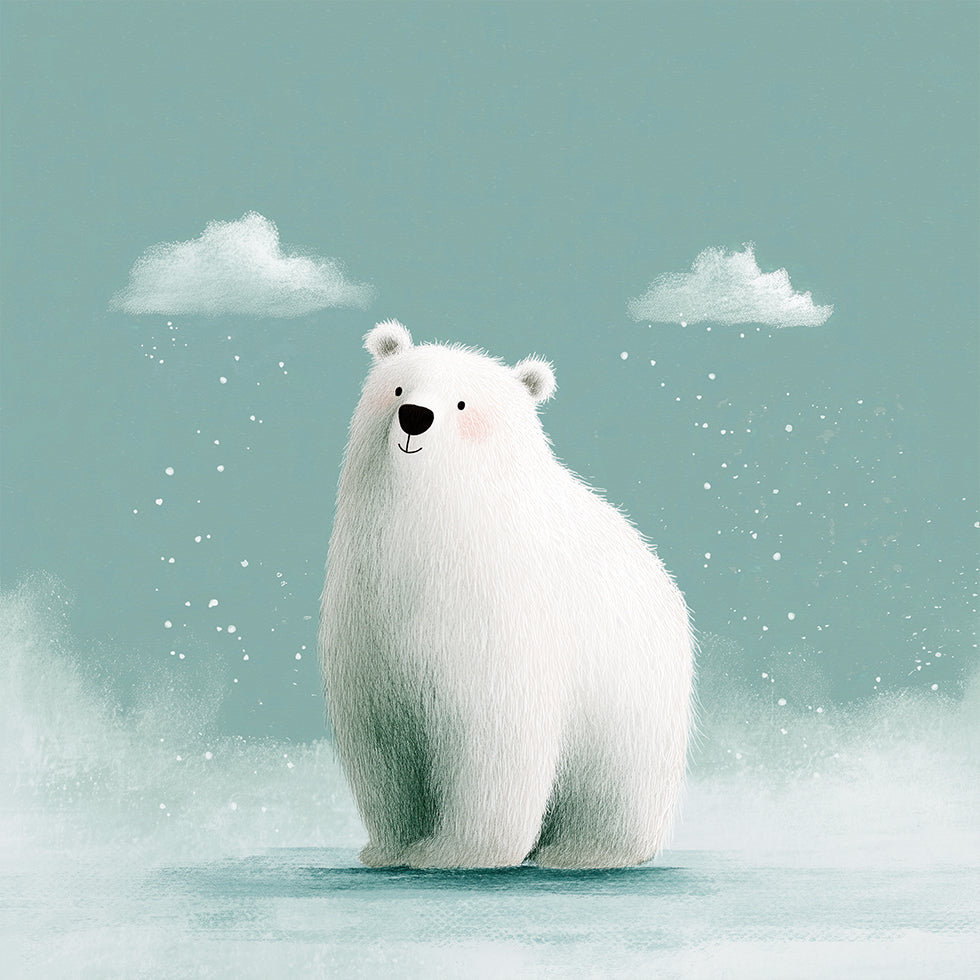 Happy polar bear Plakat