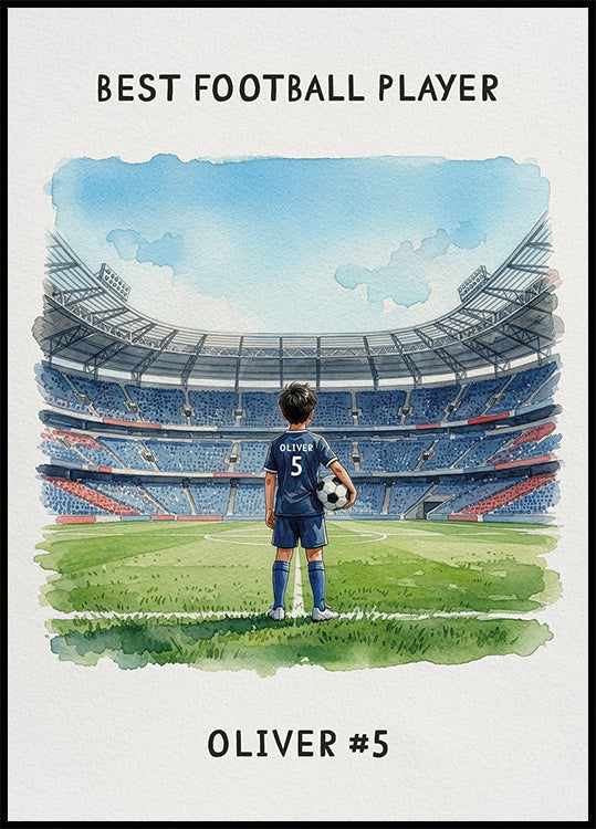 Youth football Boy Personal Poster