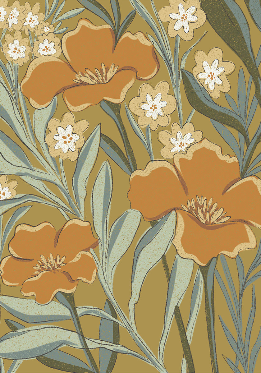 Golden blossom Plakat