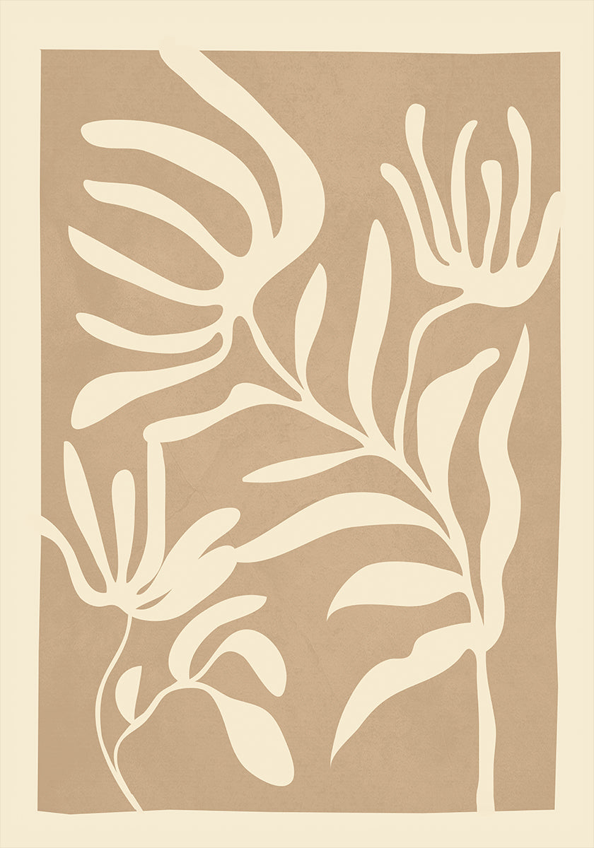Minimal Abstract Art Plant Plakat