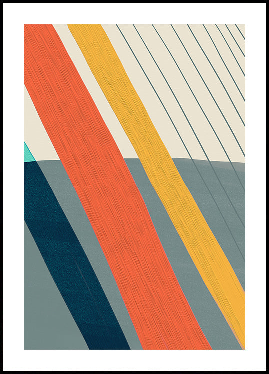 Bold Geometric Stripes Plakat