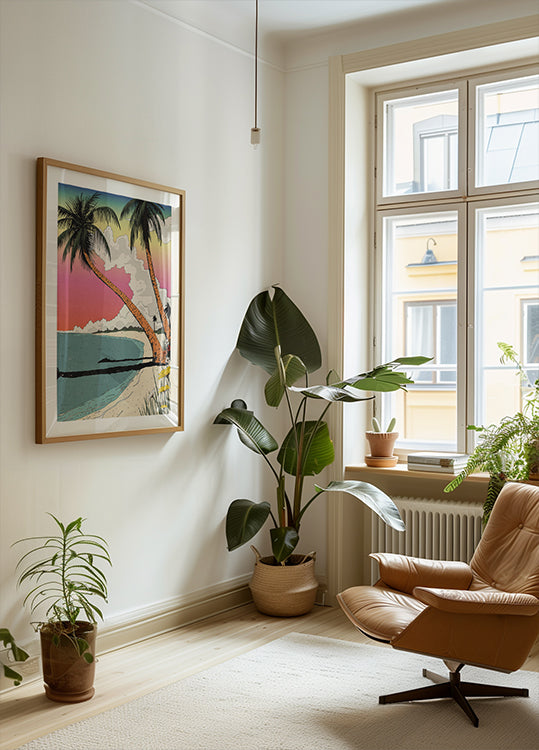 Aloha! Hawaii Tropical Sunset Plakat