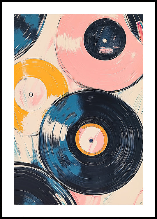 Retro Vinyl Records Plakat