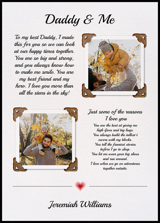 Daddy Photo Personal Plakat
