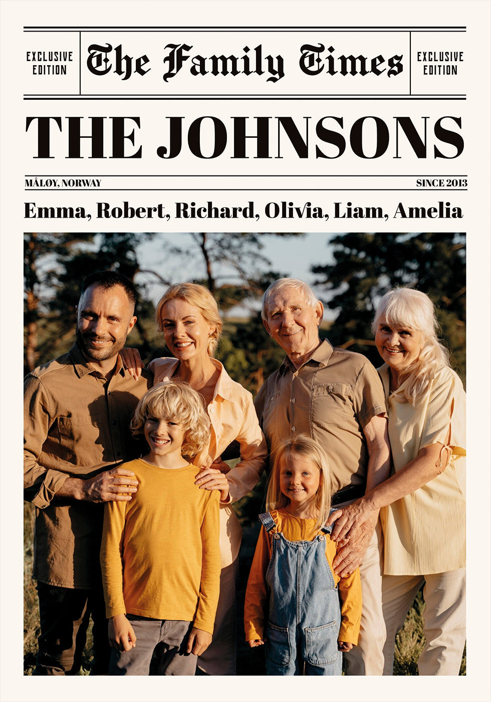 Newspaper Photo Personal Plakat