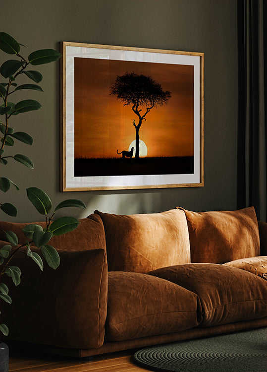 Cheetah at dawn Plakat