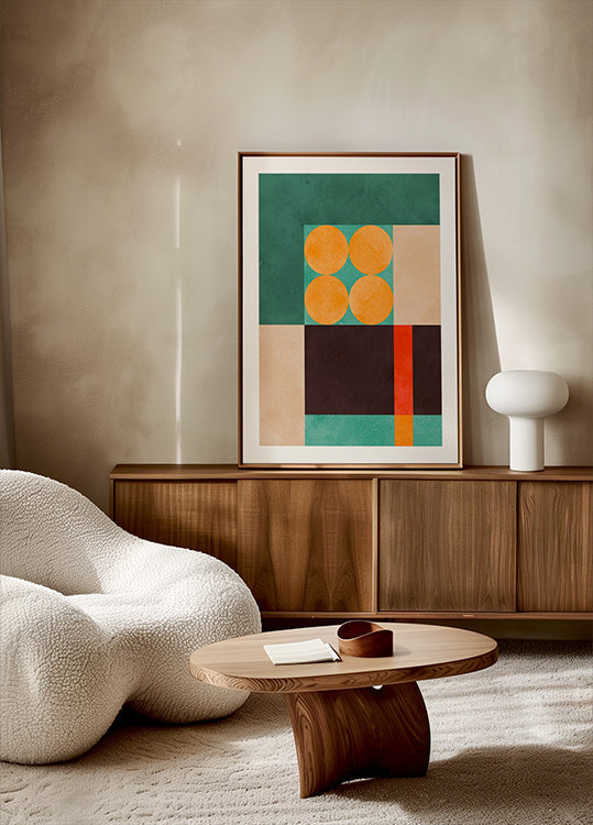 Colorful geometric composition 6 Plakat