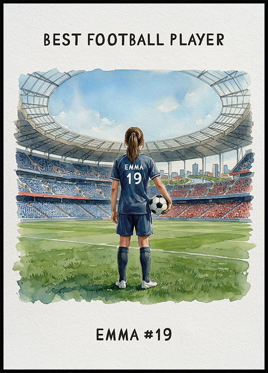 Youth football Girl Personal 2 Plakat
