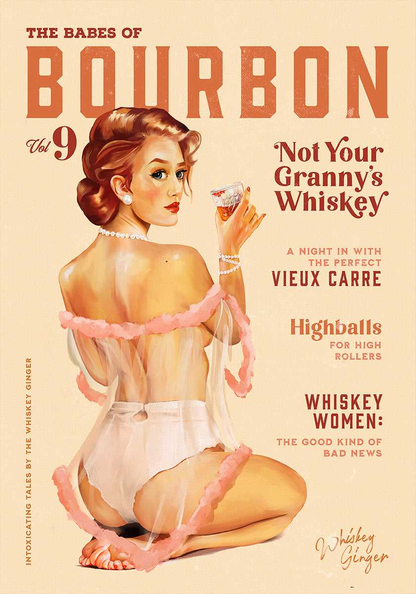 Babes of Bourbon Vol 9 Vintage Whiskey Pinup Plakat