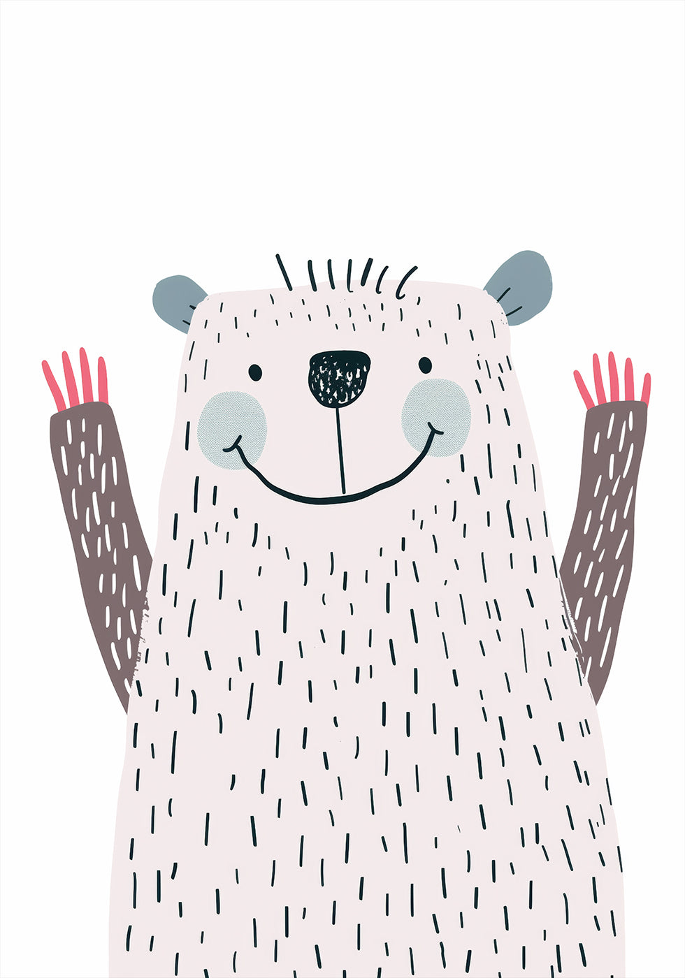 Waving Bear Plakat