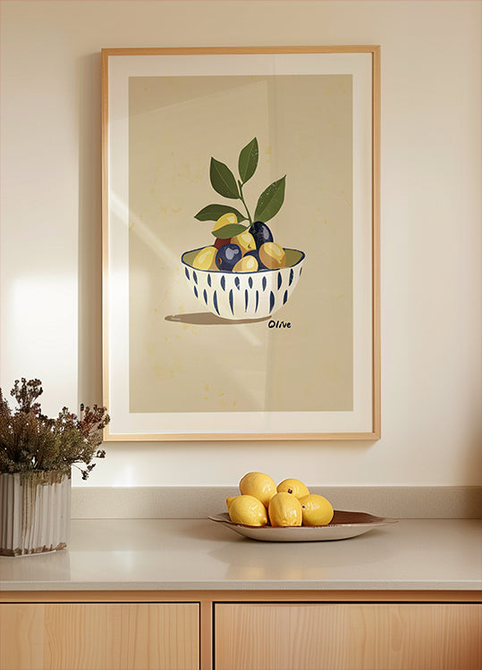 Bowl of Olives Plakat