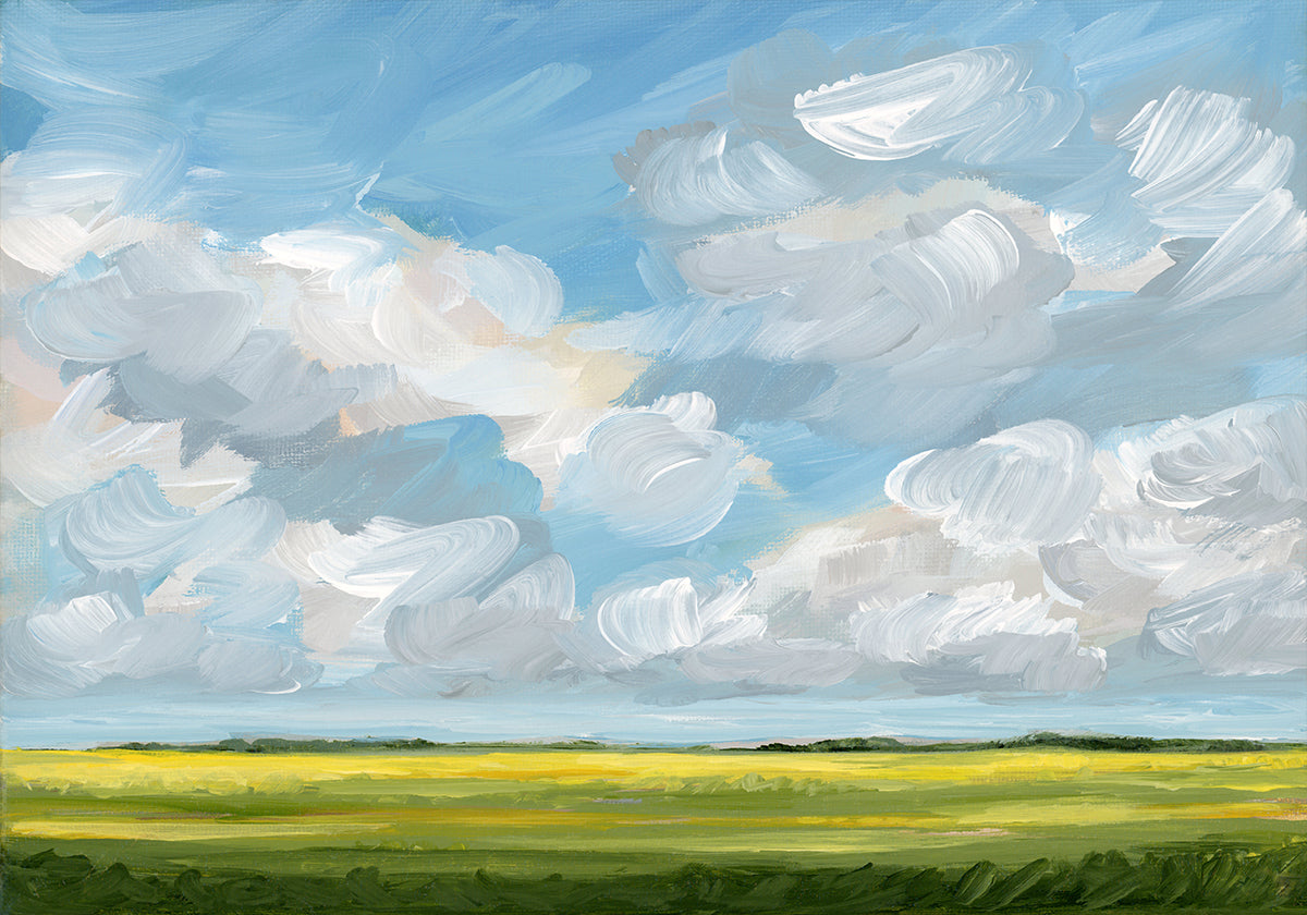 Clouds &amp; Canola Plakat