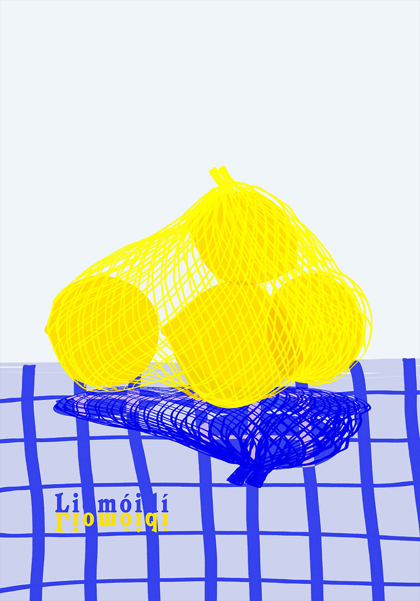 Lemons in bag Plakat