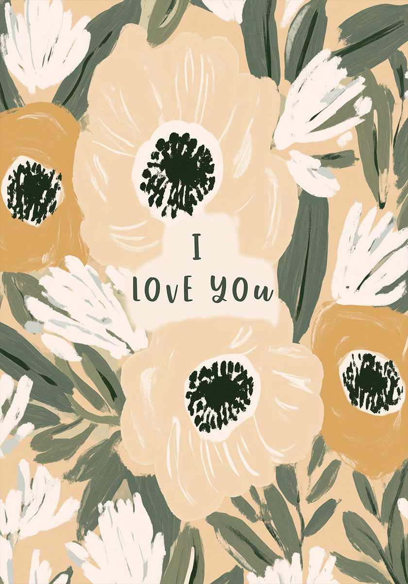 Floral Love Note Plakat