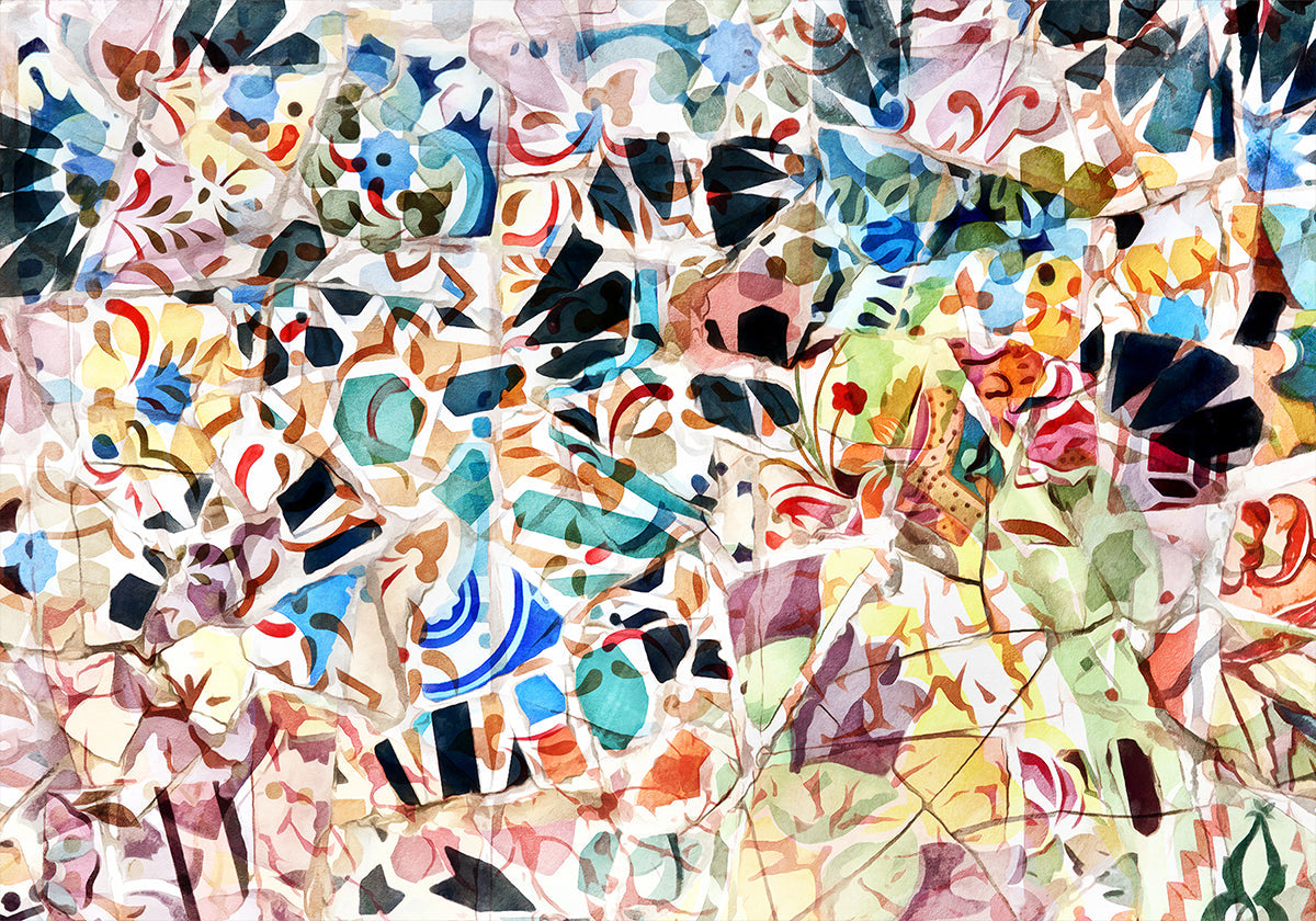 Mosaic of Barcelona VI Plakat