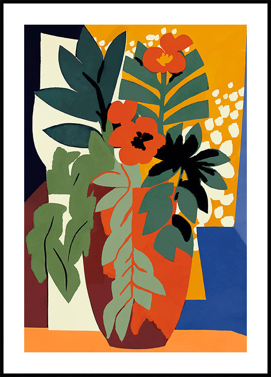 Abstract Flower Impressions Plakat