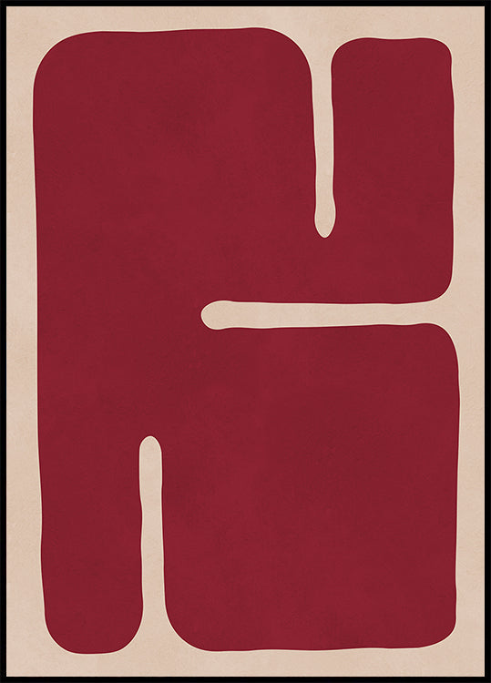 Crimson Contours Plakat