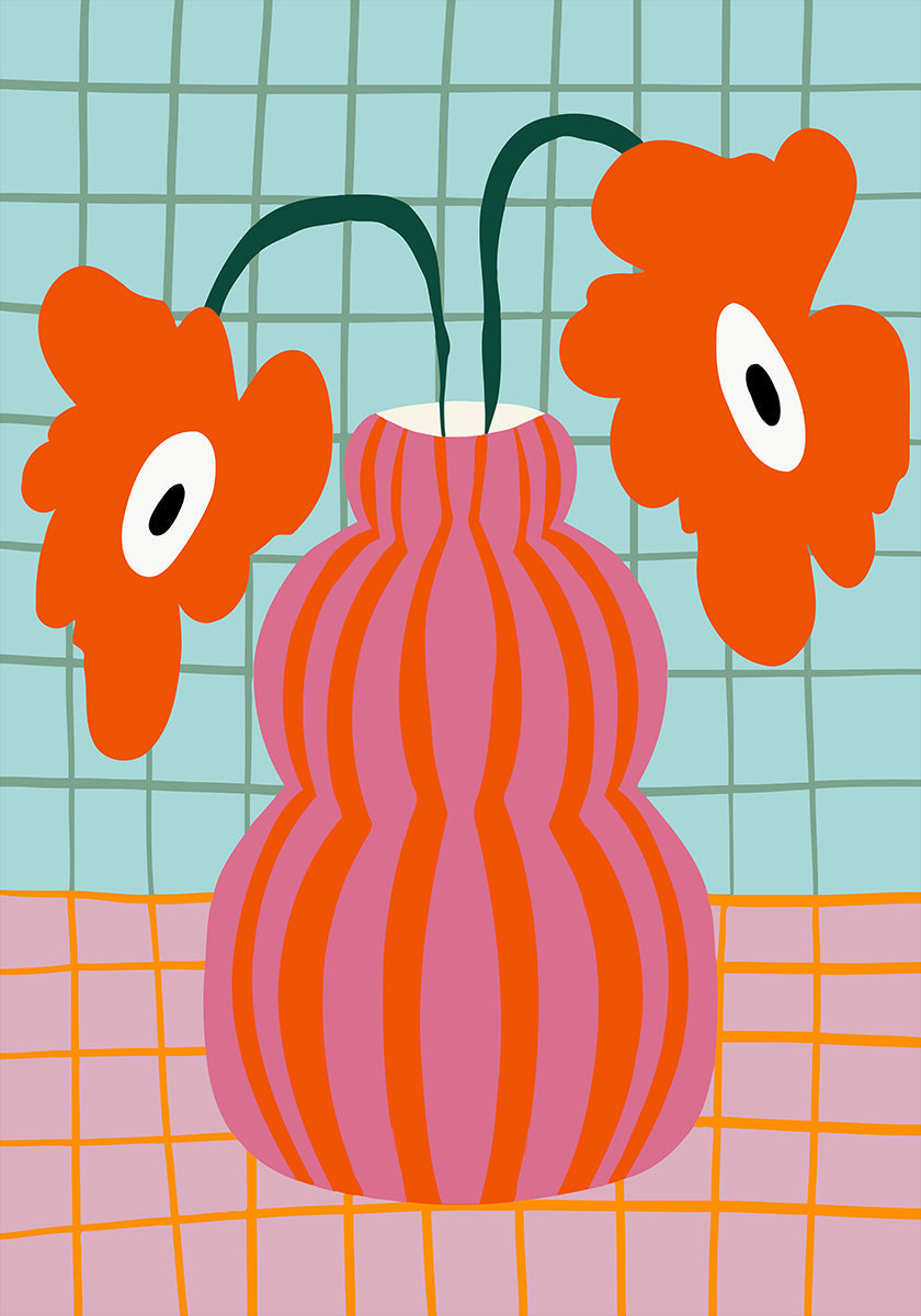 Colorful Clay Blooms Plakat