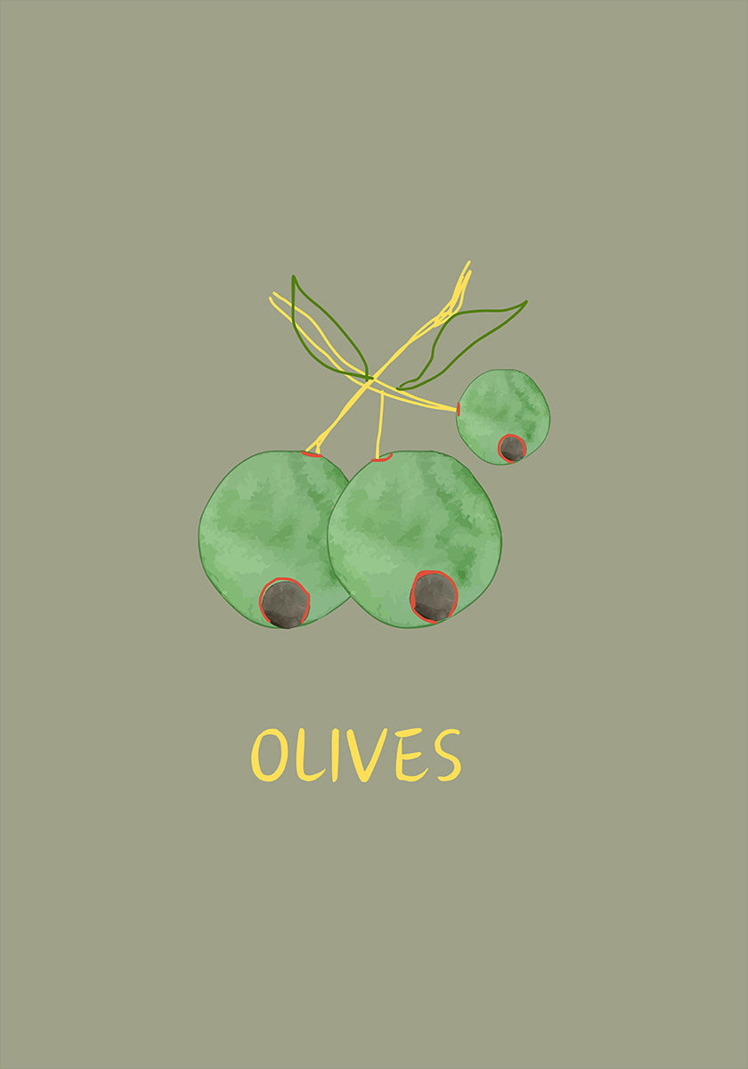 Olives in Green Plakat